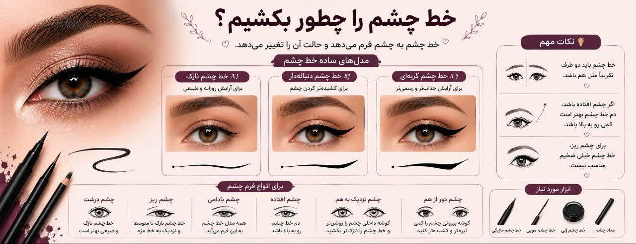 خط چشم را چطور بکشیم؟